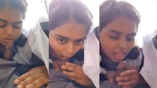 indian desi School Girl Blowjob – in School bus